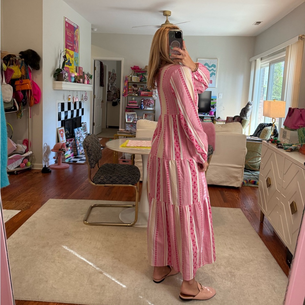 SLV PINK LONG SLEEVE MAXI SIZE SMALL MEDIUM - Picture 4 of 5